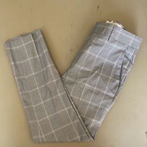 Topman Gray Plaid Dress Pants